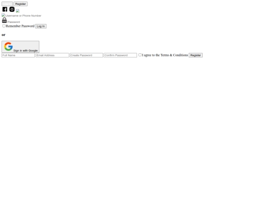 login screenshot