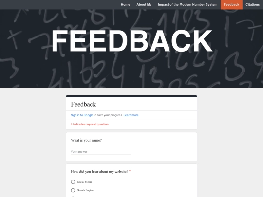 feedback screenshot