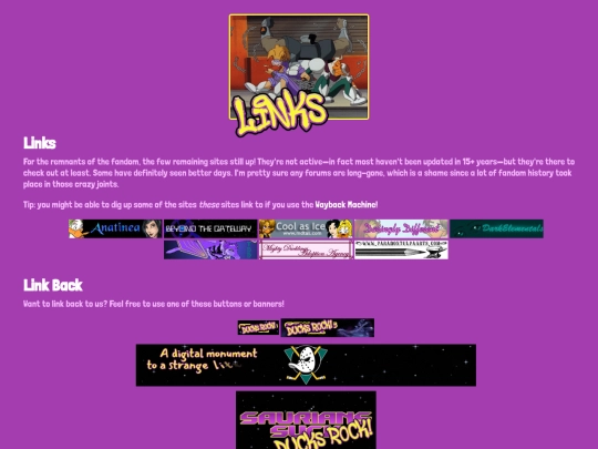 links screenshot