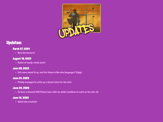 updates screenshot