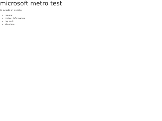 metrotest screenshot