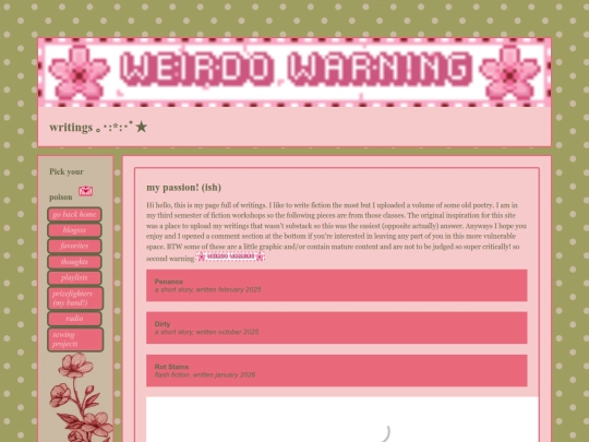writings screenshot