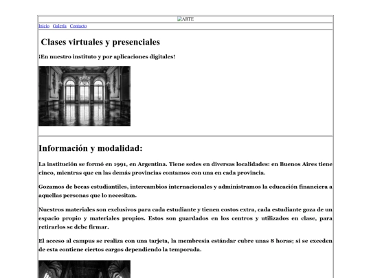 imágenes/Clases virtuales y presenciales HTLM screenshot