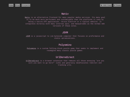 projects screenshot