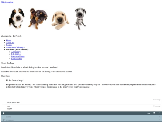 socials screenshot