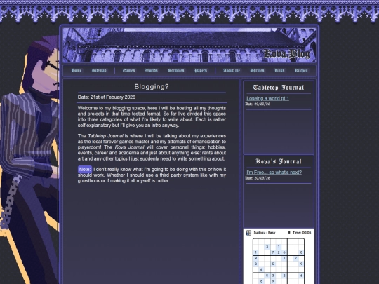 Blog screenshot