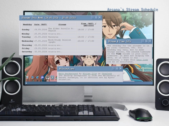 stream-schedule screenshot