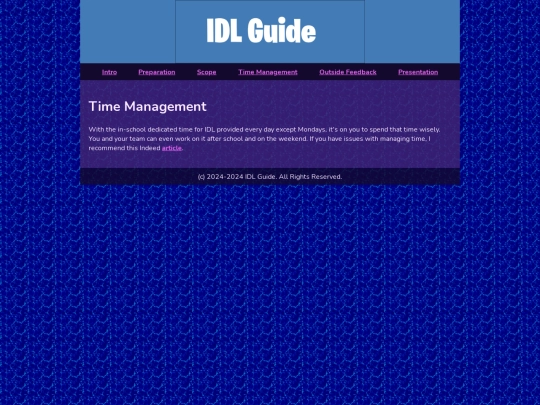 timemanagement screenshot