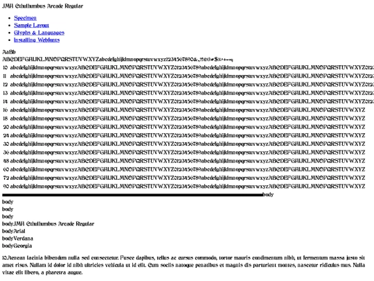 fonts/webfontkit-20230421-074755/jmh_cthulhumbus_arcade-demo screenshot