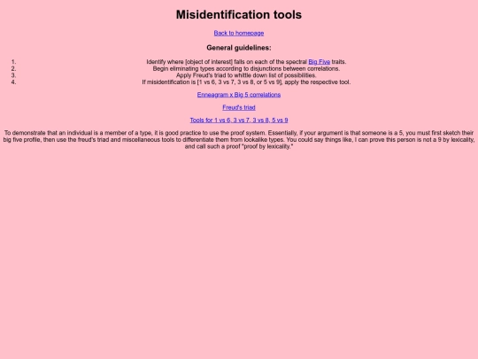 misidentifications screenshot
