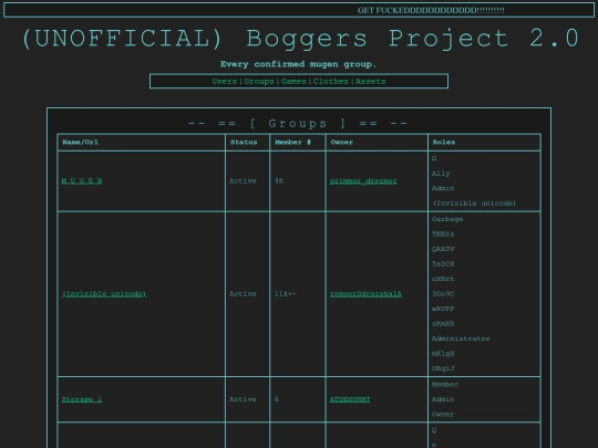 groups screenshot
