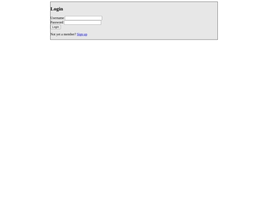 login screenshot