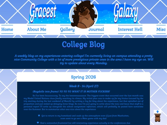 Journal/College_Blog screenshot