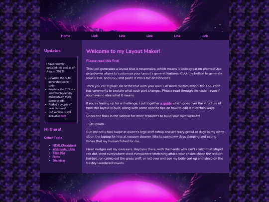 Mugen section/DaMugenpage screenshot