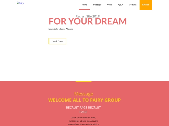 FAIRY GROUP RECRUIT PAGE screenshot