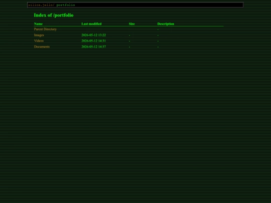 main/portfolio screenshot