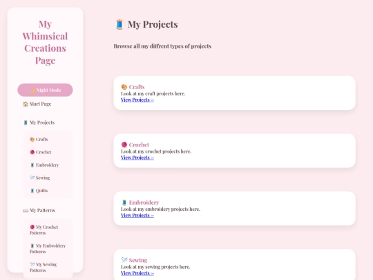 projects screenshot