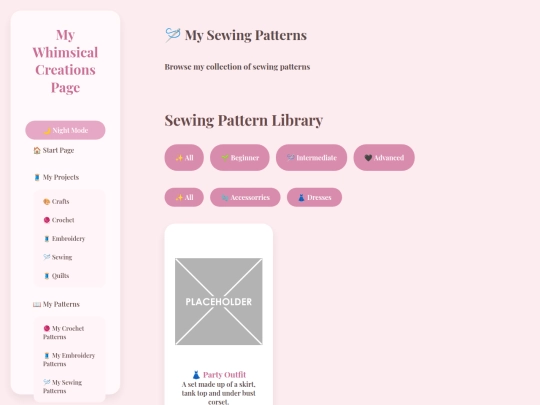 sewingpatterns screenshot