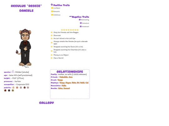 charaprofile/Reggie screenshot