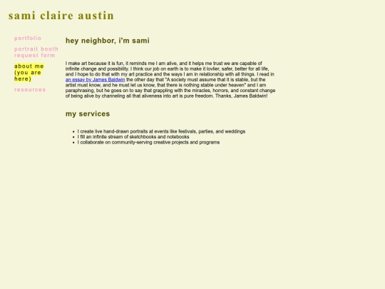 about-me screenshot