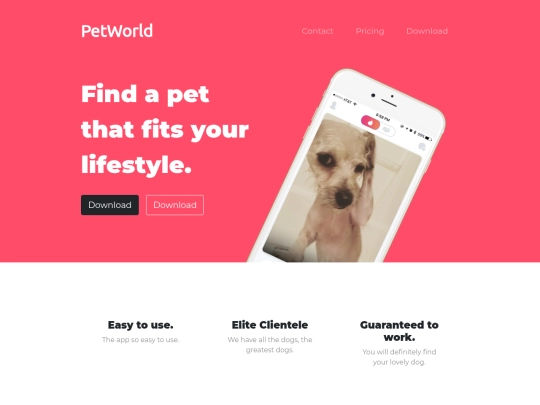 PetWorldWebsite screenshot