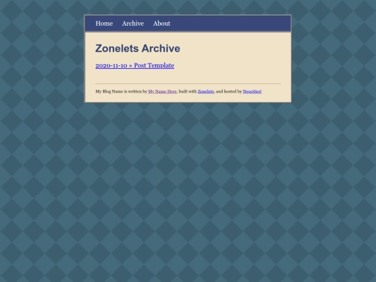 Zonelets Stuff/archive screenshot