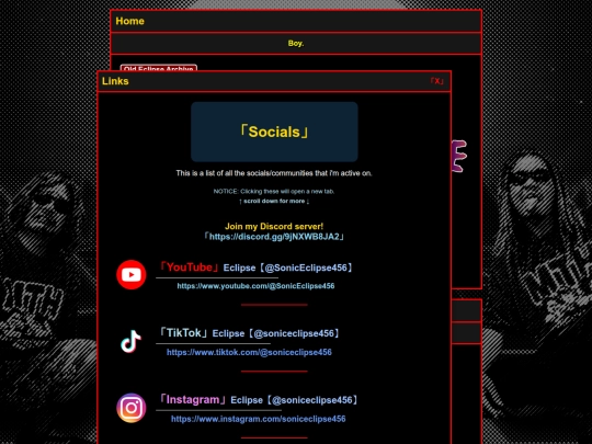 links screenshot