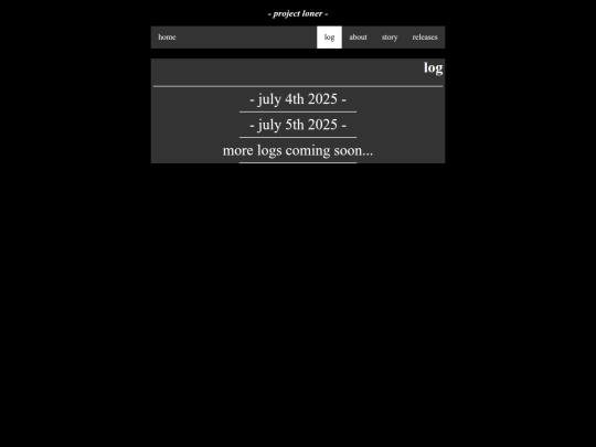 pages/log screenshot