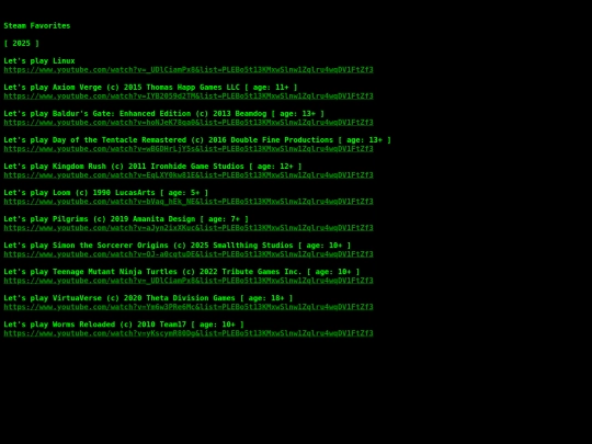 linux_games_videos screenshot