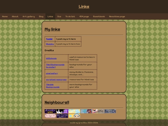 links screenshot