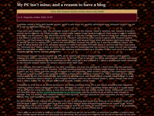 articles/pcrantandblog screenshot