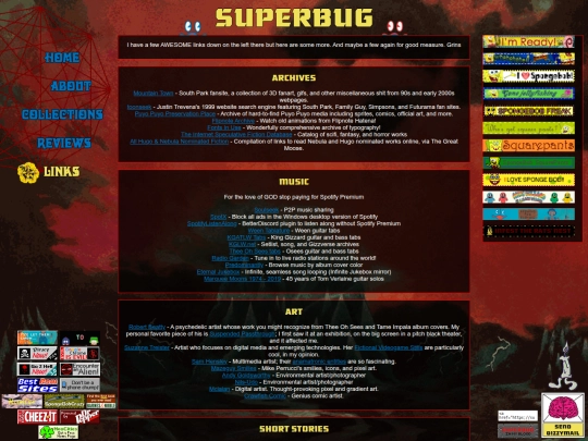 links screenshot