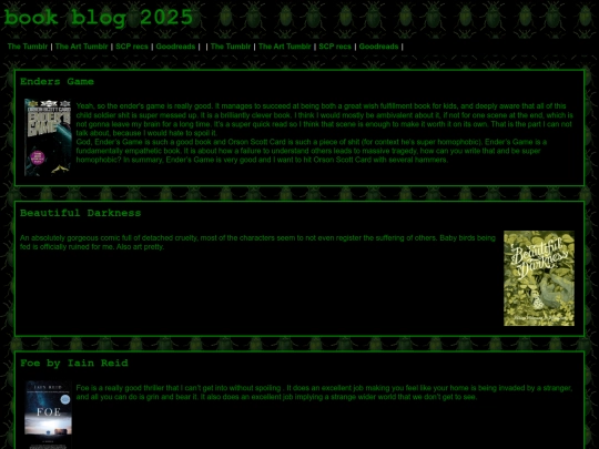bookblog screenshot