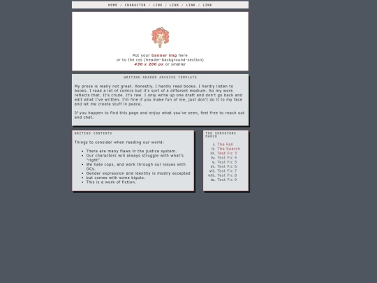 Writing screenshot