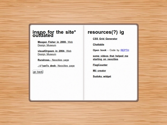 links screenshot