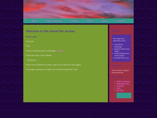 aboutme screenshot