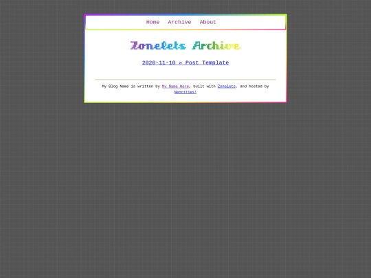 blog/archive screenshot