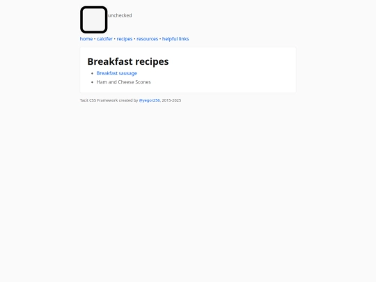 recipes/breakfast screenshot
