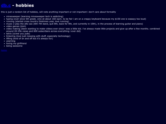 hobbies screenshot