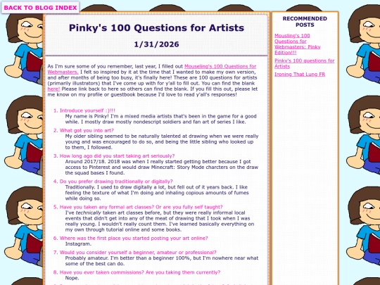 Blog_Index/2026-blog-posts/1-31-2026_Pinkys-100-Questions-for-Artists screenshot