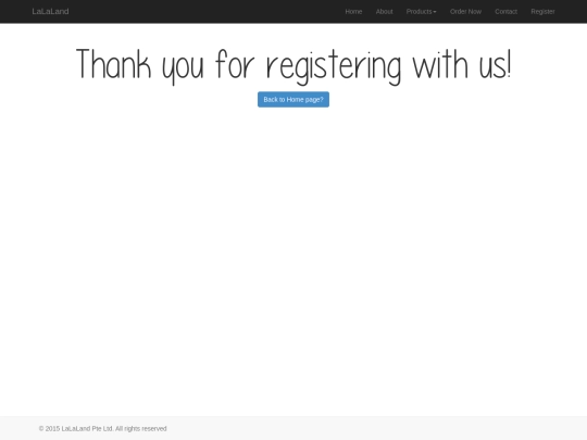 registrationcomplete screenshot