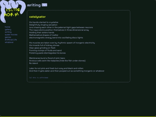 writing screenshot