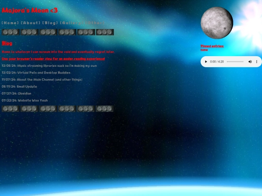 Blog screenshot