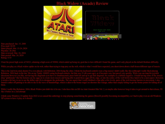 Black_Widow_Arcade_review screenshot