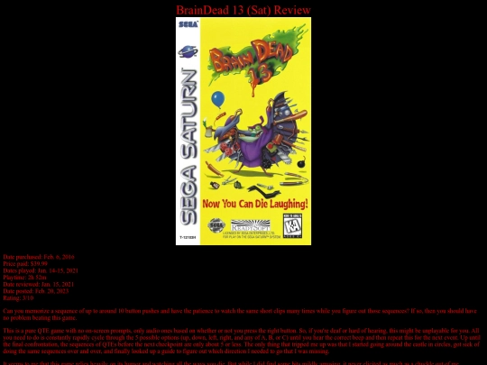 BrainDead_13_Sat_review screenshot