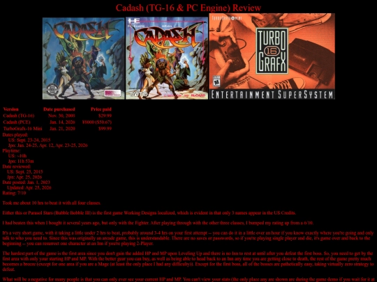 Cadash_TG16_review screenshot