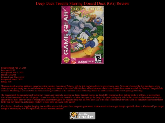 Deep_Duck_Trouble_GG_review screenshot