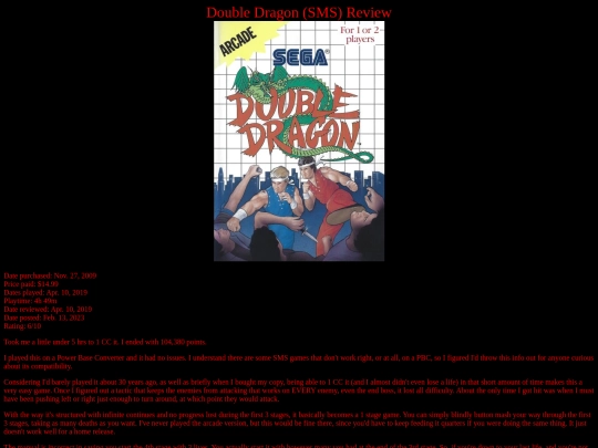 Double_Dragon_SMS_review screenshot
