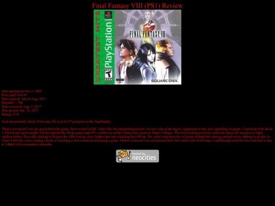 Final_Fantasy_VIII_PS1_review screenshot
