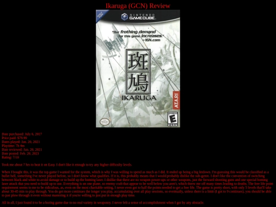 Ikaruga_GCN_review screenshot